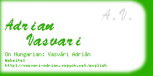 adrian vasvari business card
