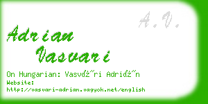 adrian vasvari business card